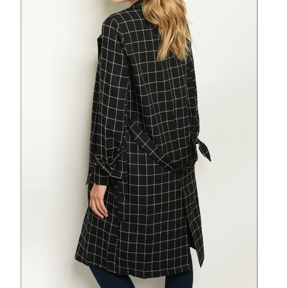 Long sleeve open front long line jacket - Picture 2 of 2